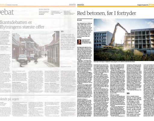 Kronik af Anna Mette Exner: ‘Red betonen, før I fortryder’ – Læs kronikken her: