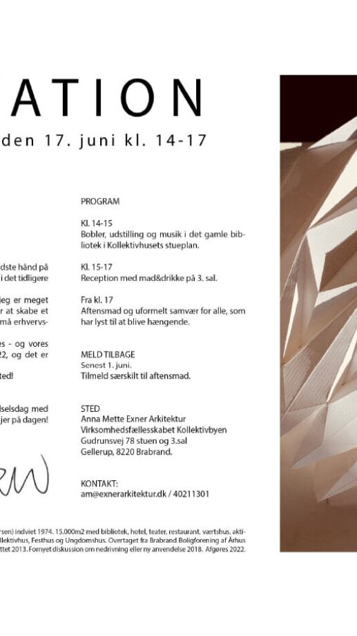 INVITATION TIL ÅBENT HUS D. 17. JUNI